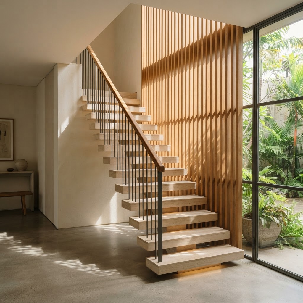 Cantilevered Staircase & Natural Light